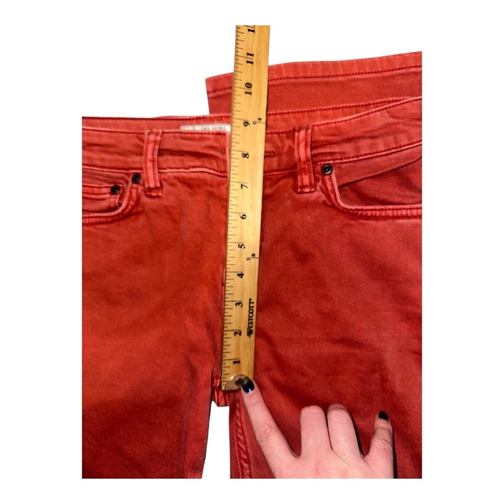 Free People Red/Orange Cropped Flare Jeans, Womens Size 25 - Picture 6 of 8